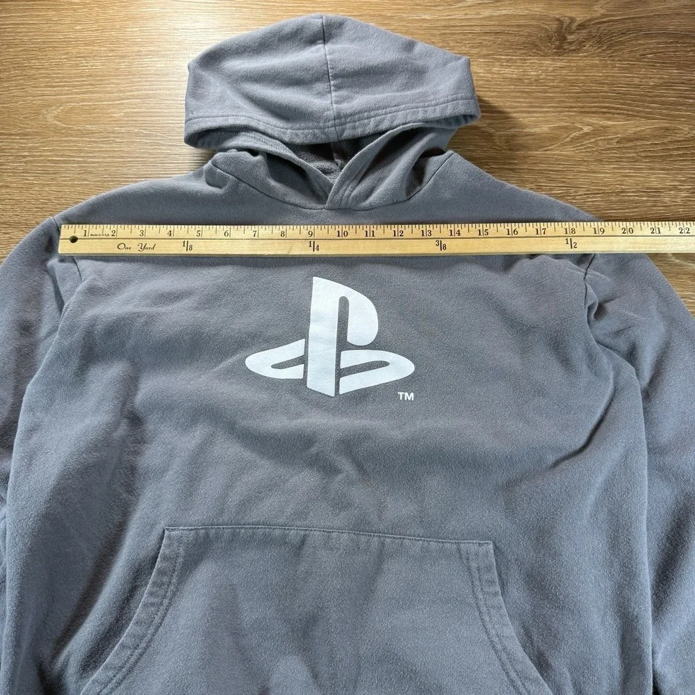 Sony PlayStation Hoodie Youth 18 Gray PS Logo Gaming Sweatshirt PSM005ABWT